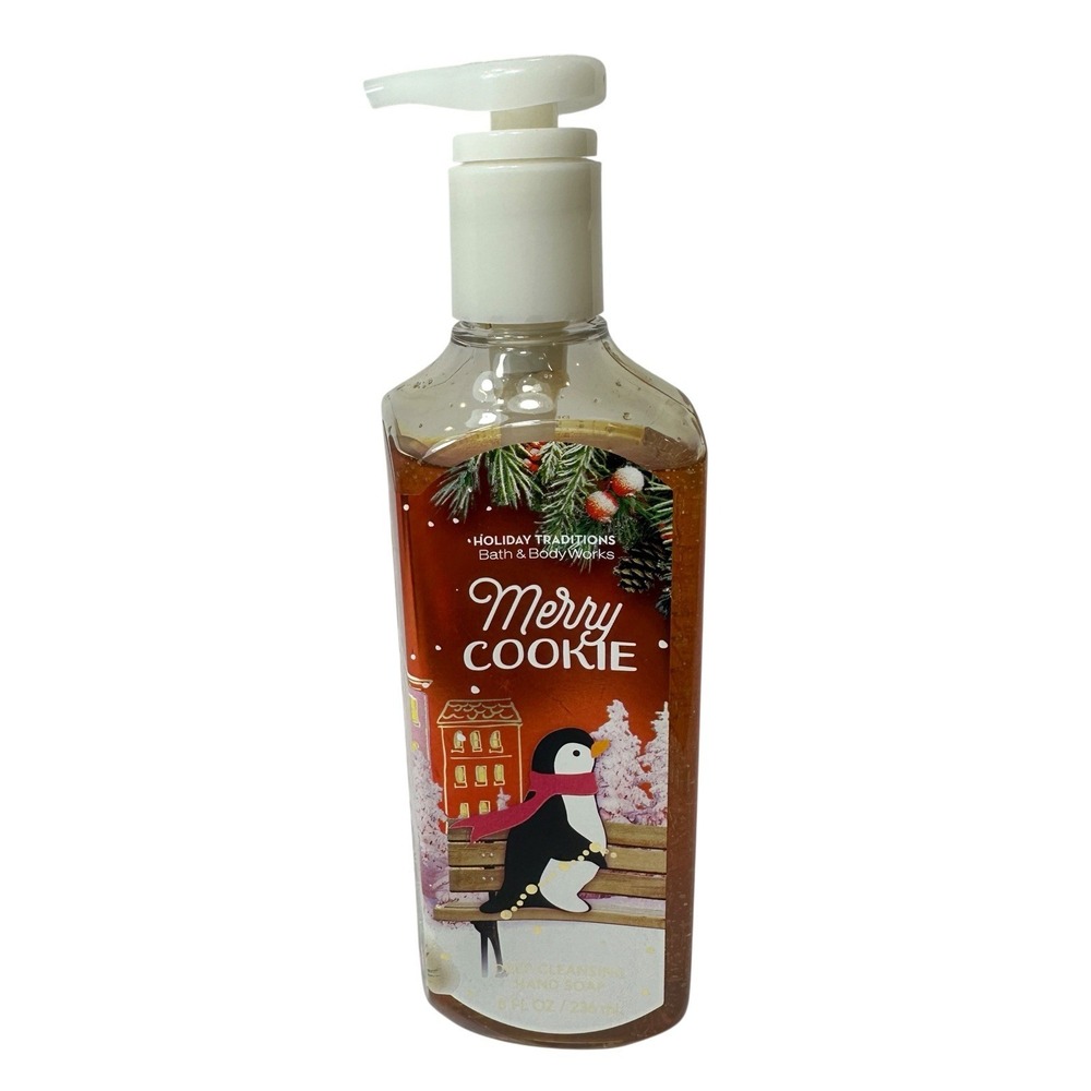 Bath & Body Works Merry Cookie Deep Cleansing Hand Soap 8 oz Penguin Christmas